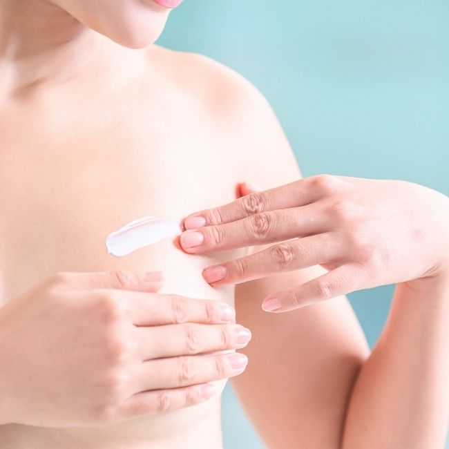 clogged pores on breasts
