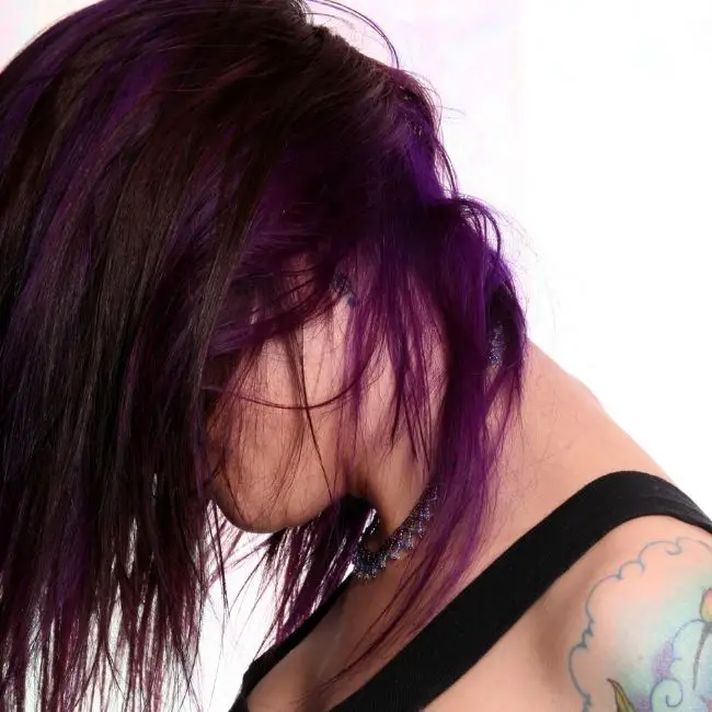 purple shampoo on brown hair